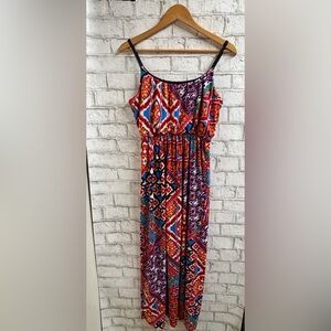 Bailey Blue Vibrant Spaghetti Strap Maxi Dress